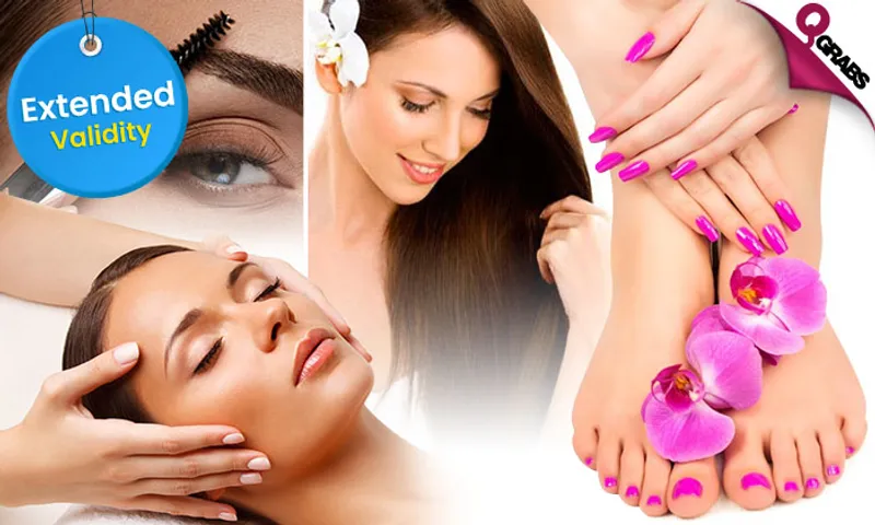 Killer Beauty Deal: Express Facial + Eyebrow Threading & Tinting + Spa Mani-Pedi + Foot Reflexology + Hair Treatment & Blow-dry!